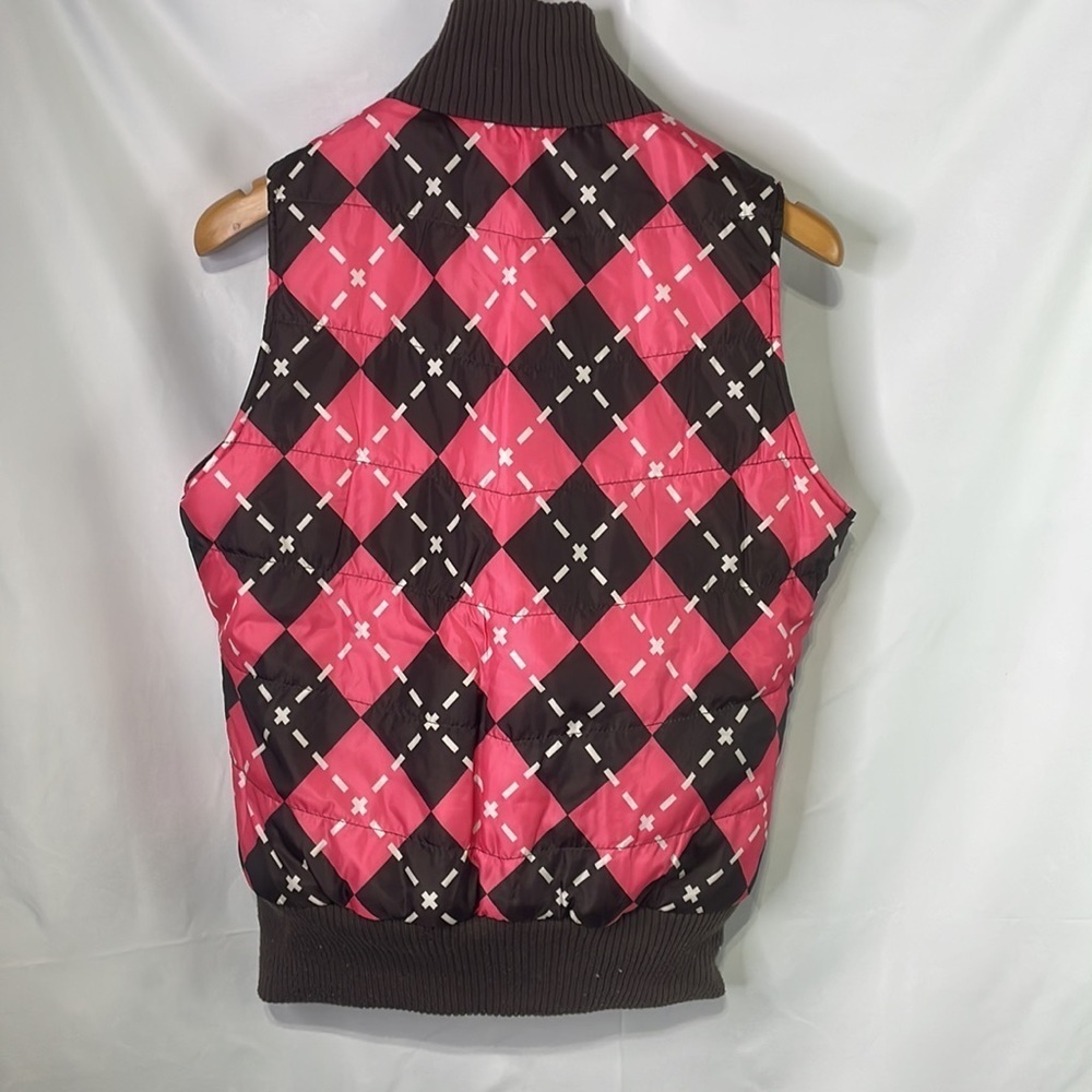 Le Tigre reversible, brown and pink Argyle best: - Picture 4 of 4